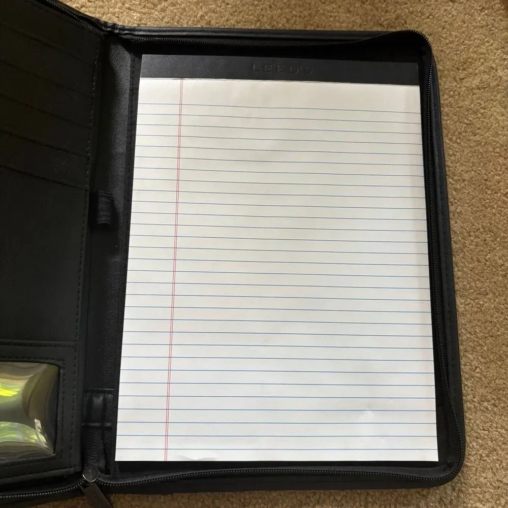 Leeds Black Faux Leather Portfolio Organizer Pennsylvania College of Technology